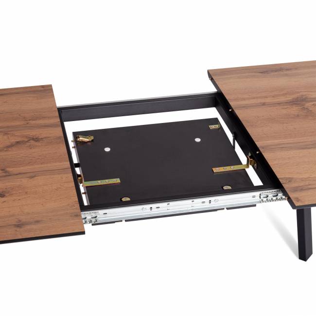 Стол обеденный DARWIN МДФ HPL 0,6 мм/металл, 80х130-170х75 см, Дуб Вотан/чёрный