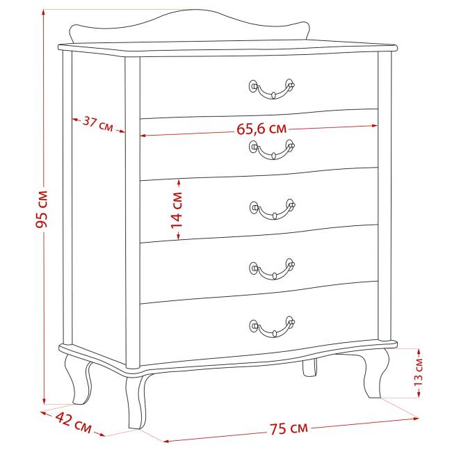 Комод Leset "Джульетта" Венге Комод Leset "Джульетта" Венге