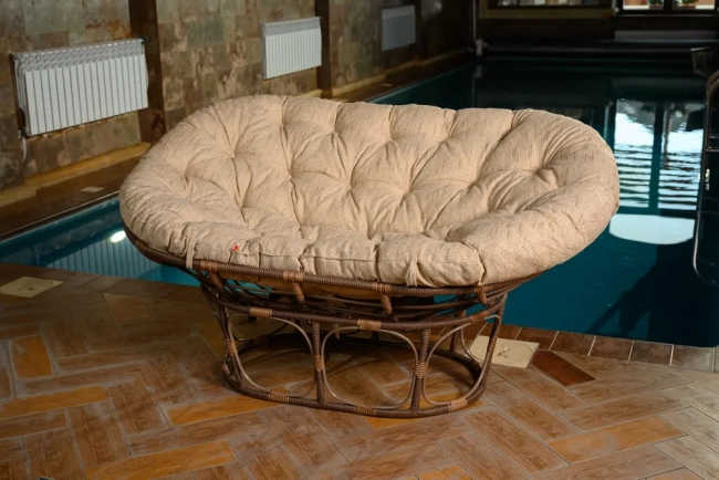 Диван для отдыха из искусственного ротанга Mamasan (Какао)